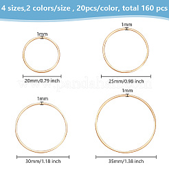 Brass Linking Rings&nbsp;KK-OC0001-06-FF