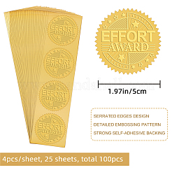 Plastic Self Adhesive Gold Foil Embossed Stickers&nbsp;DIY-WH0211-281