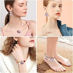 38Pcs 10 Styles Alloy Enamel Charms&nbsp;ENAM-YW0004-85