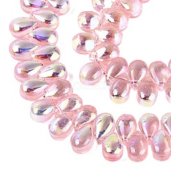 Electroplate Transparent Glass Beads Strands&nbsp;EGLA-N057-01A-07