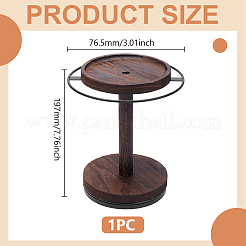 Iron Rotating Eyeglass Holder Stand with Wood Tray and Base&nbsp;AJEW-WH0695-248