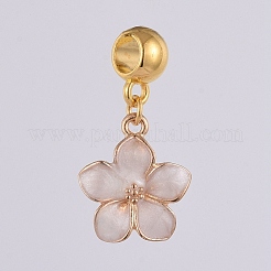 Golden Plated Zinc Alloy European Dangle Charms&nbsp;PALLOY-JF00440
