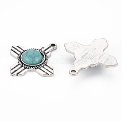 Tibetan Style Alloy Pendants&nbsp;PALLOY-S120-294AS-RS