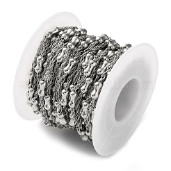 304 Stainless Steel Chains with Beads&nbsp;CHS-F020-06P
