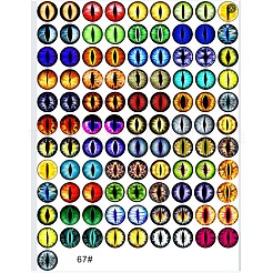 Printed Transparent Glass Cabochons&nbsp;GL-CBAA22A-01