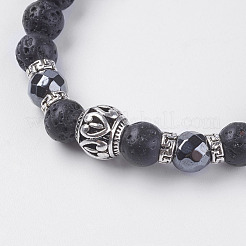 Natural Lava Rock Beads Stretch Bracelets&nbsp;BJEW-E326-05