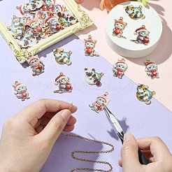 30Pcs 6 Styles Christmas Alloy Enamel Pendants&nbsp;FIND-CJ0002-62