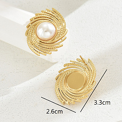 Stylish 201 Stainless Steel Vortex Spiral Stud Earrings&nbsp;NA7671