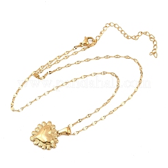 304 Stainless Steel Heart Pendant Necklaces for Women&nbsp;NJEW-G191-01G