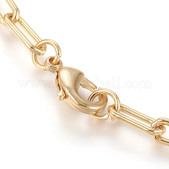 Brass Paperclip Chains Necklaces&nbsp;NJEW-I235-02G