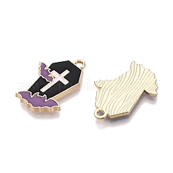 Halloween Theme Rack Plating Alloy Enamel Pendants&nbsp;ENAM-N056-357A