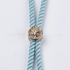 Nylon Twisted Cord Bracelet Making&nbsp;X-MAK-F018-09G-RS