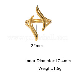 304 Stainless Steel Cuff Open Rings&nbsp;FS-WG383CD-02