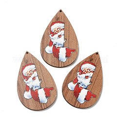 Single Face Christmas Printed Wood Big Pendants&nbsp;WOOD-D025-27