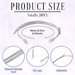 20Pcs Adjustable Korean Waxed Polyester Cord Bracelet Making&nbsp;BJEW-TAC0051-04