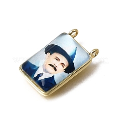Religion Theme Brass & Epoxy Resin Pendants&nbsp;KK-C262-02B-G