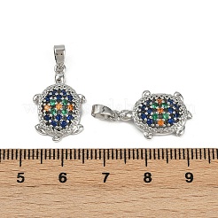 Brass Micro Pave Cubic Zirconia Pendants&nbsp;KK-N257-02P