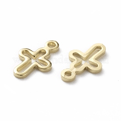 Brass Tiny Cross Charms&nbsp;KK-L205-10G