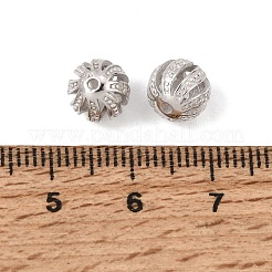 Hollow 925 Sterling Silver Micro Pave Clear Cubic Zirconia Beads&nbsp;SE-CBAF1B2-02P