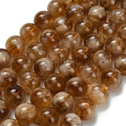 Heated Natural Citrine Beads Strands&nbsp;G-L642-B17-12mm