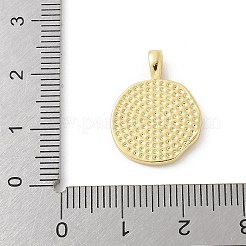 Brass Pave Natural Shell Pendants&nbsp;KK-P294-27G