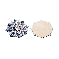 12Pcs Christmas UV Single Face Printed Wood Pendant Decorations&nbsp;WOOD-N020-22