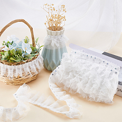 10M Polyester Flower Lace Ribbon with Paillettes&nbsp;OCOR-GF0003-34C