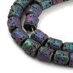Electroplated Natural Lava Rock Beads Strands&nbsp;G-Z032-J04-12A
