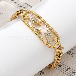 Rectangle 304 Stainless Steel Bracelets&nbsp;BJEW-R011-01G-01