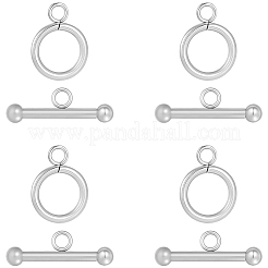 25Pcs 304 Stainless Steel Toggle Clasps&nbsp;STAS-BBC0009-60B
