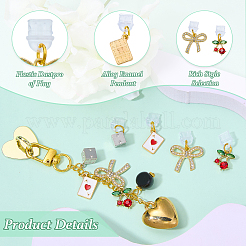 5Pcs PVC Mobile Dustproof Plugs and Iron Cell Phone Holder Stand&nbsp;HJEW-SW00320