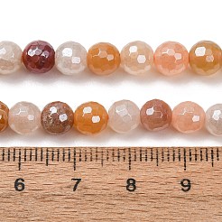 Electroplated Natural Golden Silk Jade Beads Strands&nbsp;G-B191-A06-6mm
