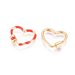Golden Plated Brass Screw Carabiner Lock Charms&nbsp;KK-L197-01B