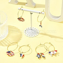Independence Day DIY Wine Glass Charms  Making Kits&nbsp;DIY-FS0009-55
