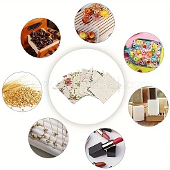 30Pcs 6 Styles Flower Printed Polycotton(Polyester Cotton) Packing Pouches Drawstring Bags&nbsp;ABAG-YW0001-19
