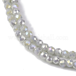 Transparent Electroplate Glass Beads Strands&nbsp;EGLA-H107-01A-B02
