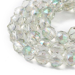 Transparent Electroplate Glass Beads Strands&nbsp;EGLA-F154-FR02