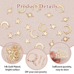 24Pcs 3 Styles Brass Link Connectors&nbsp;KK-HS0014-98
