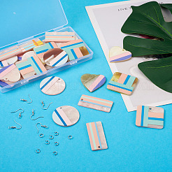 DIY Two Tone 3D Printed Drop Earring Making Kit&nbsp;DIY-FW0001-18