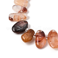 Natural Hematoid Quartz Ferruginous Quartz Beads Strands&nbsp;GG-CBADF20-A04
