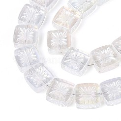 Electroplate Transparent Glass Beads Strands&nbsp;X-EGLA-N017-03A