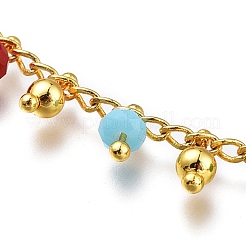 Brass Curb Chains Anklets&nbsp;AJEW-AN00310