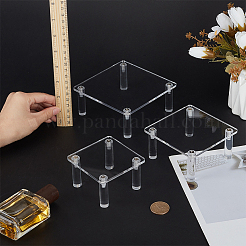 Square Transparent Acrylic Minifigure Display Stands&nbsp;ODIS-FG0001-87