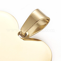304 Stainless Steel Mirror Polished Finish Stamping Blank Tag Pendants&nbsp;STAS-F214-02G