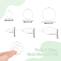 300Pcs 3 Styles 316 Surgical Stainless Steel Wine Glass Charms Rings&nbsp;STAS-UN0053-43