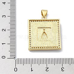 Brass Micro Pave Clear Cubic Zirconia Pendants&nbsp;KK-A221-26G-01
