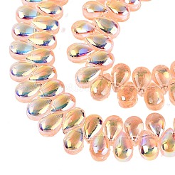 Electroplate Transparent Glass Beads Strands&nbsp;EGLA-N057-01A-05