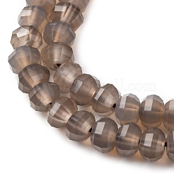 Natural Grey Agate Beads Strands&nbsp;G-P587-D04-01