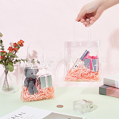 Valentine's Day Rectangle Transparent PVC Storage Bags with Handle&nbsp;ABAG-WH0038-38