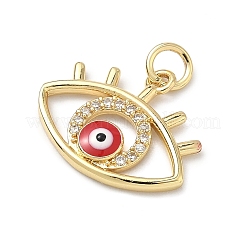 Brass Micro Pave Cubic Zirconia Pendants&nbsp;KK-H255-02A-G03